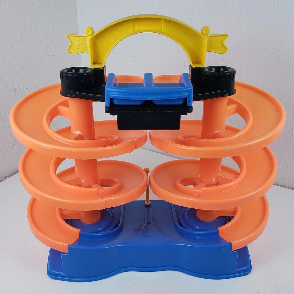 Fisher-Price Little People Spiral Speedway Dual Race Track 77855 1999 Tested